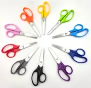 10 Pack Right & Left Handed Kids Scissors, 5-Inch Blunt Tip, 10 Different Colors