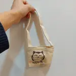 全新 不織布 飲料提袋 飲料杯套 環保提袋 米色 貓咪