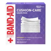 Band-Aid Cushion Care Medium Gauze Pads Highly Absorbent 3in x 3in 10 Ct 24 Pack