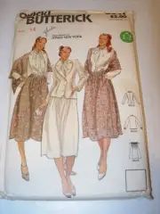 WOMENS UNCUT BUTTERICK 6041 Sewing Pattern SKIRT BLAZER JACKET BLOUSE SIZE 14
