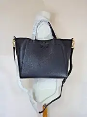 NEW Tory Burch Black McGraw Small Carryall Tote $458