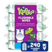 Kandoo Kids Sensitive Flushable Cleansing Wet Wipes Potty Training Aid 240 Wipes