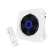 Tooleroo USB Rechargeable Desktop CD Player Speaker – Bluetooth Portable White