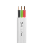 1.5mm Twin & Earth Flat Cable - Pvc / Pvc - 7-050-2ERB - 10mtr Cut