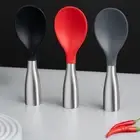 Silicone Anti-rust Non-Stick Spatula Rice Scooper Serving Spoons Rice Paddle
