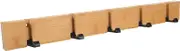 Wall Mounted Coat Hooks Farmhouse Style Wood Wall Rack Rustic Coat Rack Hats Hook Scarves Hanger Shelf for Home Entryway Bedroom Living Room Khaki