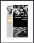 OSTER Deluxe 2 pound Bread Dough Maker owner & Recipe Manual (ONLY!) 56 pages