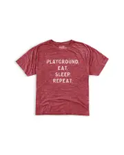 Retro Brand Boys' Playground Eat Sleep Repeat Tee - Little Kid