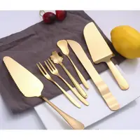 在飛比找蝦皮購物優惠-『下殺~特價』金色餐具 不鏽鋼餐具 小叉子 小湯匙 金色叉子