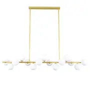 Mid-Century 15 Globe Linear Pendant 1.5m Gold/Black