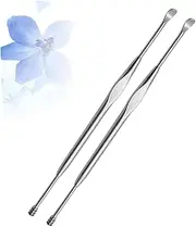 CTIRCHIU 2Pcs Stainless Steel Spiral Ear Spoon Ear Cleaner Portable Ear Wax Removal Tool for Ear Cleaning and Travel Lightweight and Convenient for Family Use