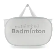 Folding Badminton Bag Badminton Racket Bag Lightweight and Breathable (White)