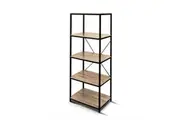 5-Tier Display Bookshelf Open Shelving Book Rack Bookcase Storage Organizer Oak
