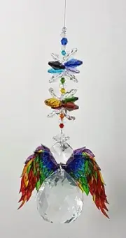 Large Angel Crystal Suncatcher gift chakra rainbow suncatchers made in Australia