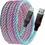 LED iPhone Charger Cable, 4.9ft [MFi Certified] RGB Colorful Gradual Light Up iPhone Lightning Cable USB Fast Charging Data Cord for iPhone 14 13 12 11 Pro Max XR XS X 8 7 6 Plus SE iPad More