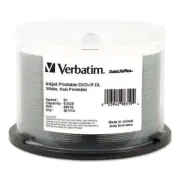 50 VERBATIM DVD+R DL 8.5GB 8X DataLifePlus White Inkjet Hub Printable 98319