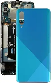 HUOLUNGJIN Replacement Battery Back Cover for Samsung Galaxy A30s,Housing Door Repair Part for Galaxy A30s (Blue)
