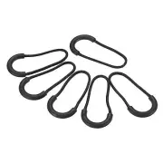 Zipper Pulls Extension Handle Cord, 10 Pack Plastic U-Shape Extender, Black