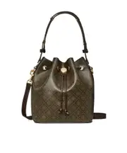 Tory Burch T Monogram Bucket Bag One size black coffee