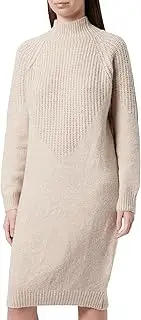 [FENIA] Women's Knitted Long Sleeve Midi Dress 15625011-FE02, Light Beige, XL/XXL, Light Beige, X-Large-XX-Large