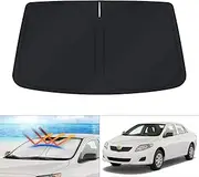 KUST Custom Fit Windshield Sun Shade for 2007-2011 Toyota Camry Sun Shield Screen Foldable Sun Visor Protector Blocks UV Rays Keep Your Car Cooler