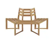 vidaXL Tree Bench Half-hexagonal 160 cm Solid Acacia Wood