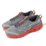 Mizuno Wave Rider GTX Gore-Tex Grey Orange Men Running Jogging Shoes J1GC2279-52