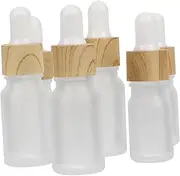 OSOLADY 10Pcs Frosted Glass Dropper Bottles Essential Oil Dispensers for Travel DIY Blends Repurposing Liquids Convenient Cap Containers