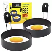 Egg Rings, 3.5'', Nonstick & Large, Stainless Steel For Pancakes & Fried Eggs