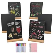 6 Pack Mini Chalkboard Signs 5x7 Inch Tabletop Chalk Board Sign with Stand