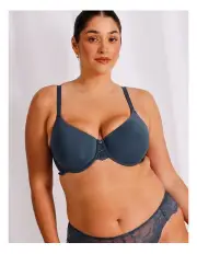 [Chloe & Lola] Empower D+ Lace Wing T-shirt Bra in Indigo