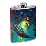 Alien Blast Battle Em1 Flask 8oz Stainless Steel Hip Drinking Whiskey