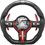 Carbon Fiber LED Steering Wheel，Compatible With BMW M3 M4 M5 M6 F10 F30 F20 F06 F07 F11 F12 F13 F01 F02 F03 F22 F90