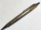 Single tube click pen, green colorwood, bright chrome hardware, Parker refill