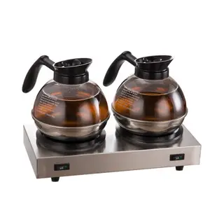 雙暖咖啡爐咖啡保溫爐雙頭咖啡壺加熱保溫加熱盤1.5升鋼底咖啡壺