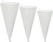 ZUJIACUN 3 Packs Reusable Cake Decoration Cotton Canvas Piping Icing Paper Cups, Frosted Cupcake Bags in 3 Sizes -10 "+12 "+ 14"