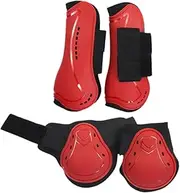 Aymzbd 4 Horse Tendon Protectors, Open Front and Rear, Comfortable, Adjustable, for Jumping and Riding, L