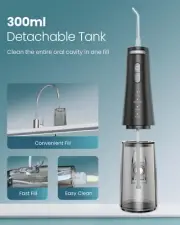 Onlyone Water Dental Flosser - 300ML Portable Rechargeable Oral Irrigator for Te
