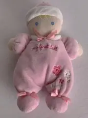 Carter's Child of Mine MY FIRST DOLL Rattle NEW Pink BABY Infant PLUSH SOFT
