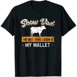 牲畜表演爸爸牛表演爸爸山羊表演有趣的 T 恤