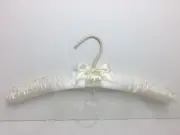 Satin Lace Covered Padded Hanger Wedding Dress Non Slip with Gilt Hook 15.5”