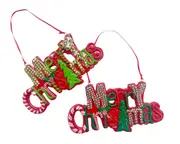 bulk 24 Xmas Merry Christmas Hanging Signs 2 Assorted 15x8cm