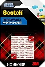 Scotch Removable Mounting Squares 12.7mm x 12.7mm (Pack of 64)