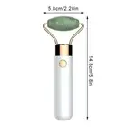 1 Pcs LED Vibration Jade Roller Intelligence Temperature Beauty Light _t