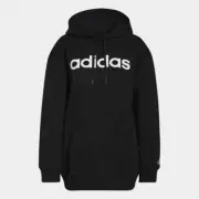 adidas Women Sportswear Black/White Essentials Oversize Fleece Hoodie (GS1342) M