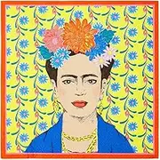 Talking Tables 20 Pack Yellow Frida Kahlo Paper Napkins | Disposable Serviettes, Tableware for Indoor or Outdoor Dining, Mexican Fiesta Decorations, Boho Birthday Party, Cinco De Mayo, BBQ, Decoupage