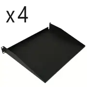 4 Pack - Cantilever Relay Rack Mount Steel Server Monitor Shelf 19" 1U 15" Deep