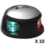 10 x Attwood 3500 Series 1NM LED Bi-Colour Red/Green Combo Navigation Light 12V