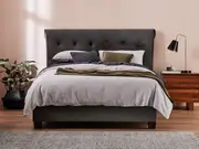 Elevation Scrolled Headboard & Standard Base - Queen / Jazz Pepper
