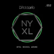 D'Addario NYXL Nickel Wound Electric Guitar Single String, .052